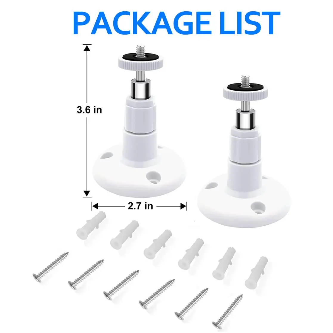 Pefecon Wyze Camera Mount, Wall Mount for Wyze Cam Pan V3 & V4 | Adjustable Indoor/Outdoor Support - view 7
