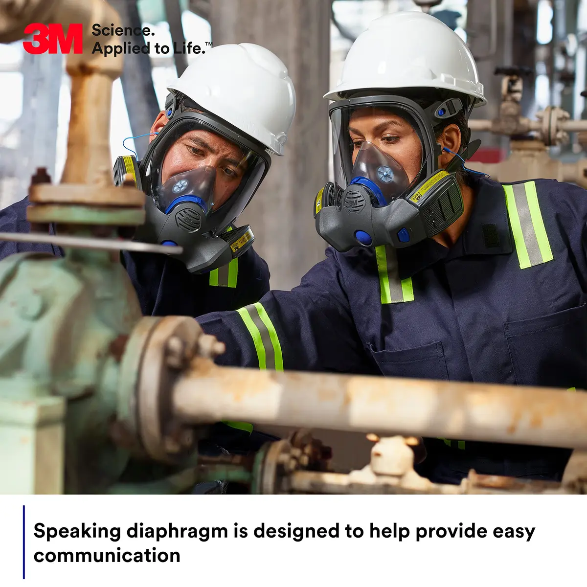 3M Secure Click Full Face Reusable Respirator FF-803 Large | Comfortable, Breathable & Easy Communication - view 5