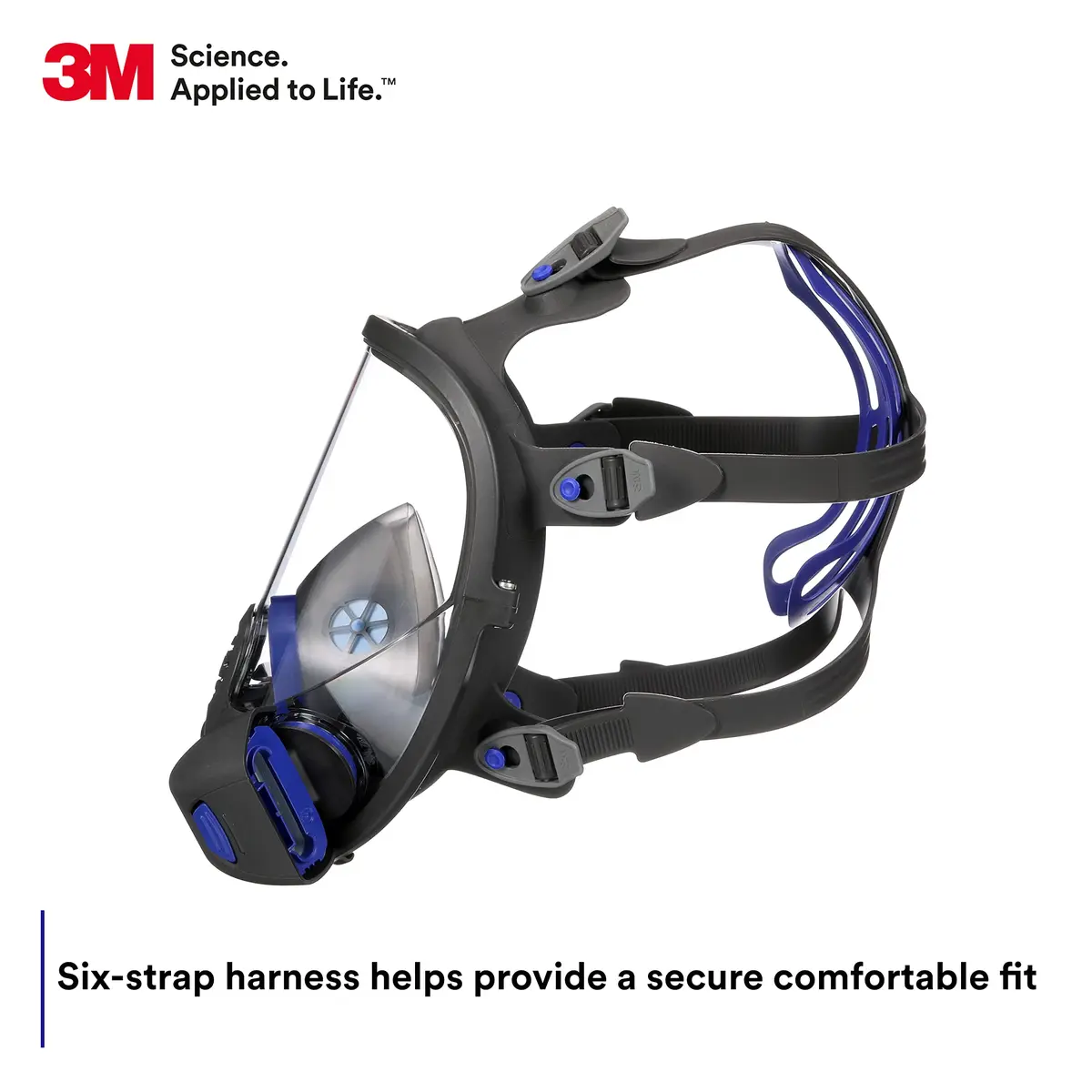 3M Secure Click Full Face Reusable Respirator FF-803 Large | Comfortable, Breathable & Easy Communication - view 6