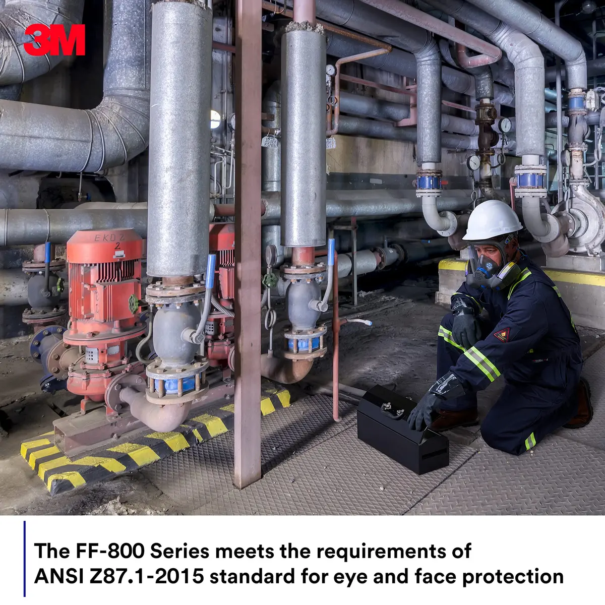 3M Secure Click Full Face Reusable Respirator FF-803 Large | Comfortable, Breathable & Easy Communication - view 7