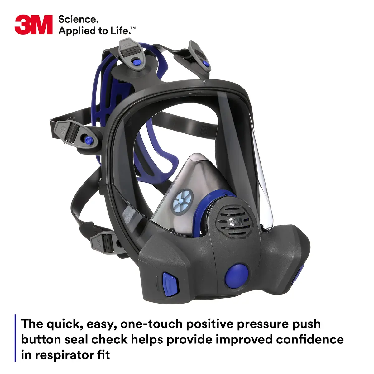 3M Secure Click Full Face Reusable Respirator FF-803 Large | Comfortable, Breathable & Easy Communication - view 2