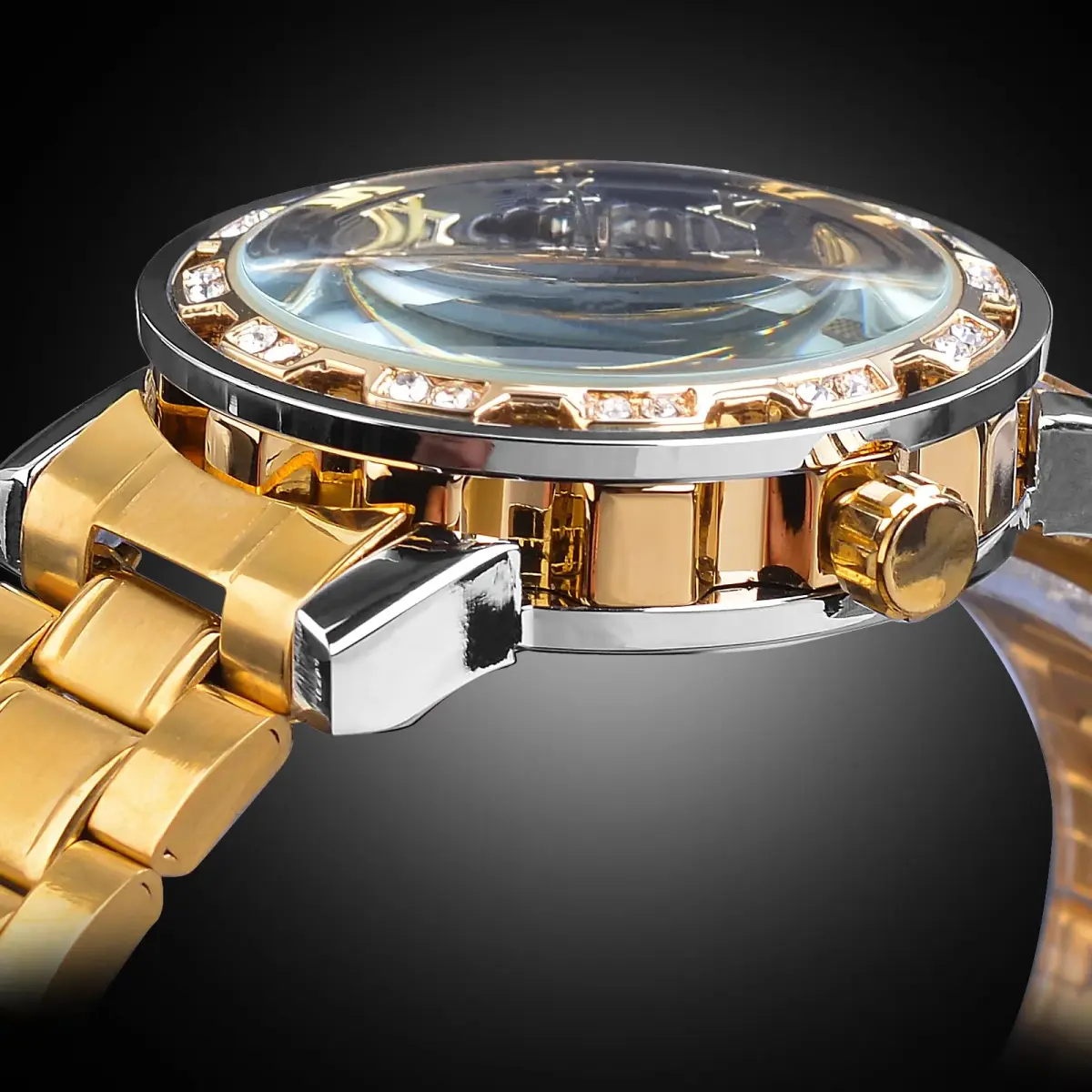 FORSINING Retro Skeleton Automatic Watch 40mm (1.57in) | Diamond Embellished Mechanical Wristwatch - view 7
