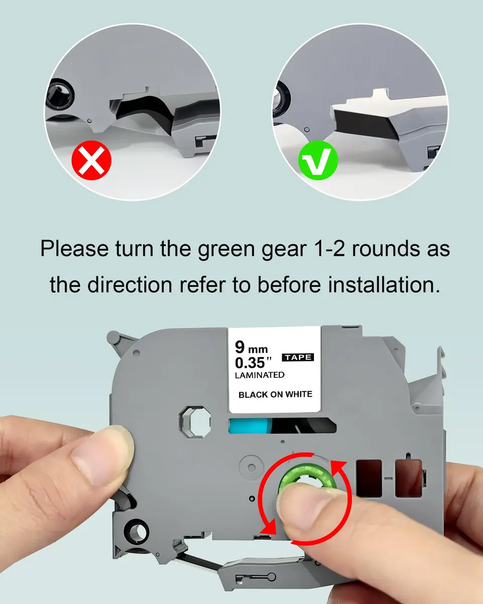 TITBIT Compatible Label Maker Tape 9mm 6 Pack Laminated Colored | Durable, Water-Resistant, Easy Peel - view 9