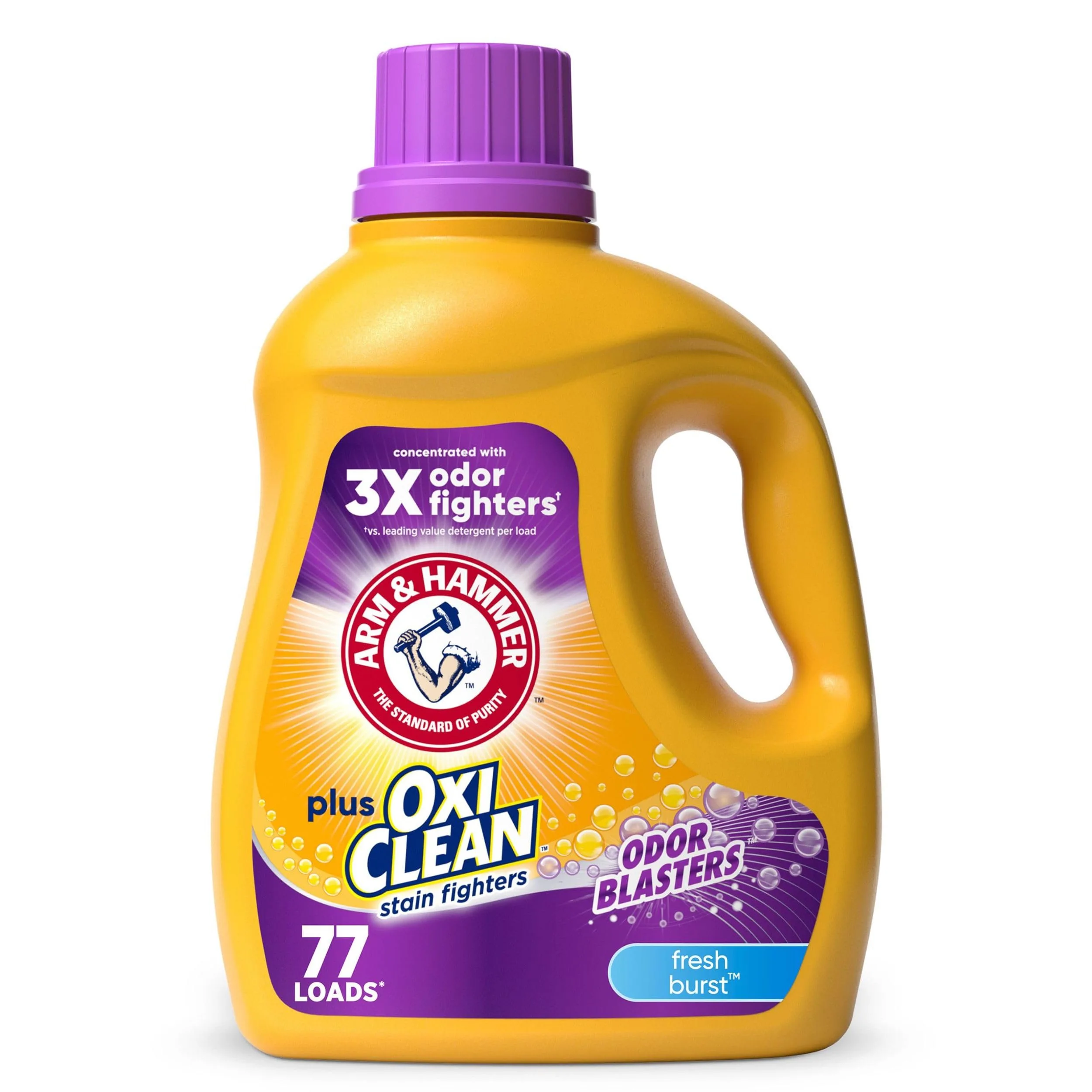Arm & Hammer Plus OxiClean Odor Blasters Liquid Laundry Detergent, Fresh Burst, 208 Fl Oz (160 Loads) | Triple Power Cleaning for Indian Homes - main product image