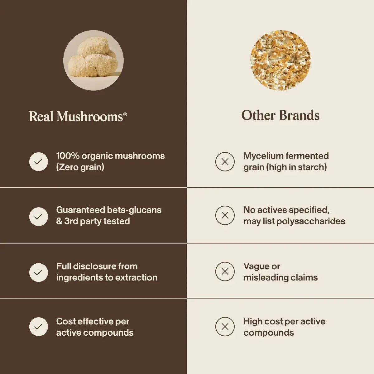 Real Mushrooms Lion's Mane Extract Powder 150 Servings | Organic Adaptogen for Focus & Clarity - view 7