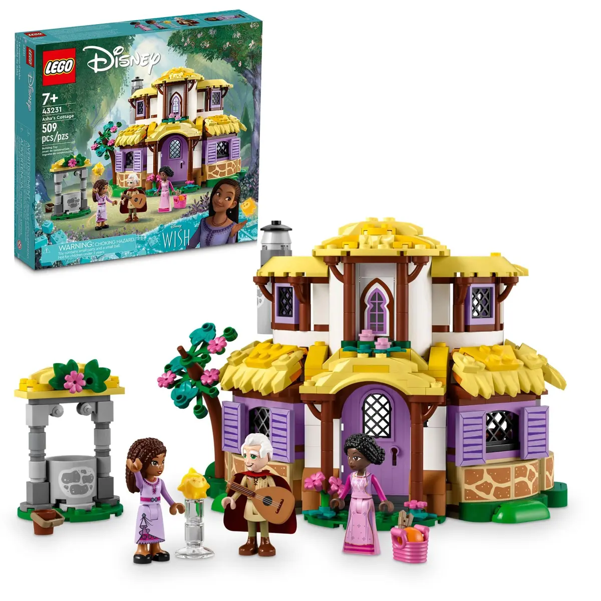 LEGO Disney Wish: Asha’s Cottage 43231 Building Toy Set for Kids 7+ | Role-Play & Collectible Fun - main product image