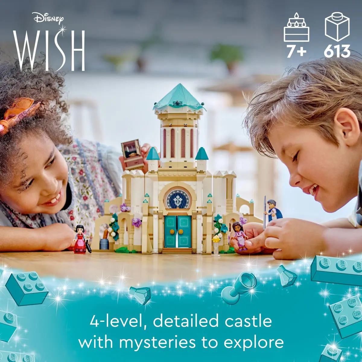 LEGO Disney Wish: King Magnifico’s Castle 43224 Building Toy Set | 613 Pieces for Kids 7+ - view 2
