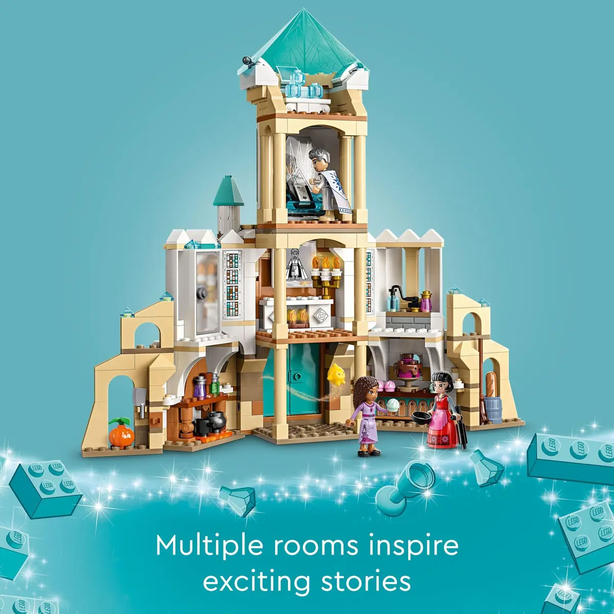 LEGO Disney Wish: King Magnifico’s Castle 43224 Building Toy Set | 613 Pieces for Kids 7+ - view 3