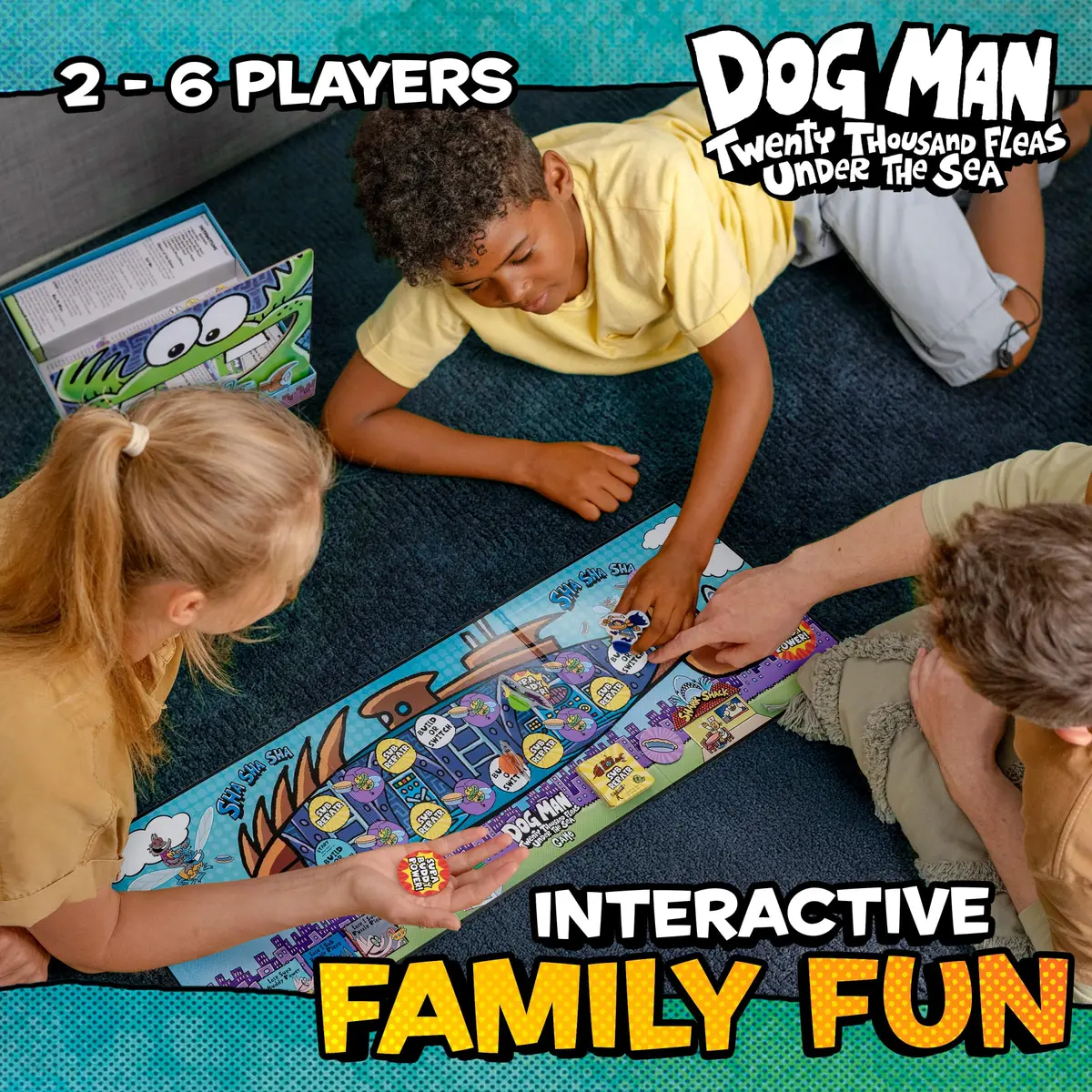 University Games Dog Man Twenty Thousand Fleas Under the Sea Board Game | Ages 6+ | Cooperative Family Fun - view 6
