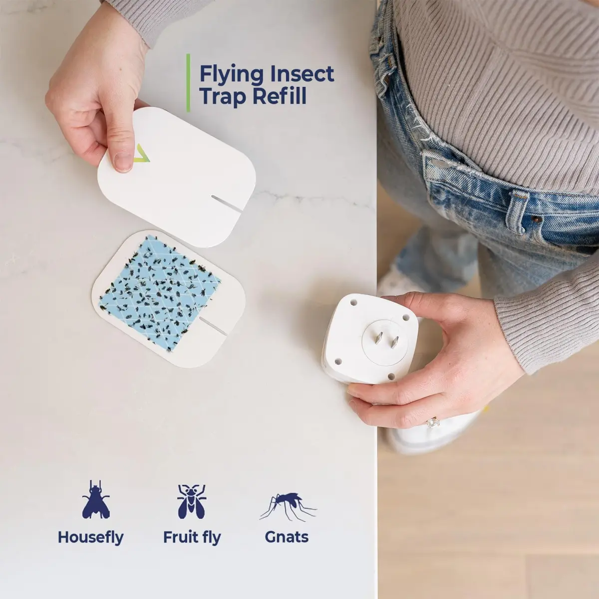 VEYOFLY Fruit Fly & Gnat Trap Refills (10-Pack) | Official USA Import, Non-Toxic Glue Boards - view 4