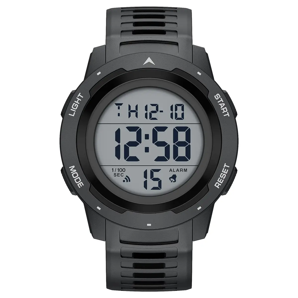 GOLDEN HOUR Waterproof Digital Sport Watch 50mm | Easy Read Military Style with Black Rubber Strap - main product image