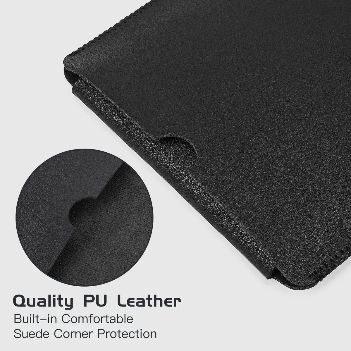 LEZE PU Leather Keyboard Sleeve Case for Logitech MX Keys S & MX Mechanical Keyboards, Black | Protects Against Dust, Scratches, and Spills - view 3