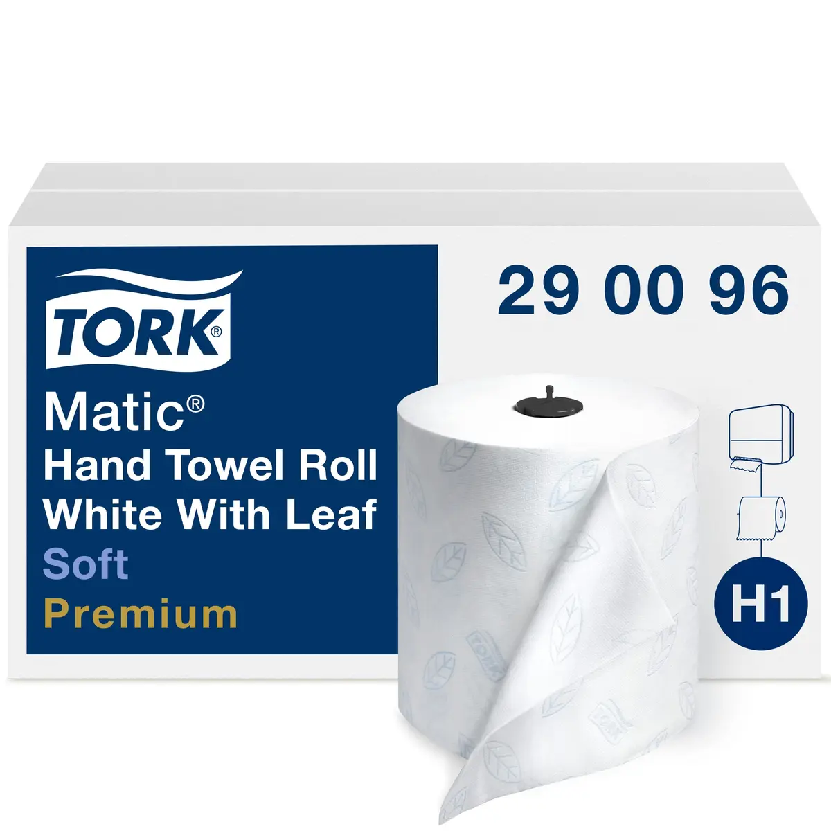 Tork White Paper Towel Roll & Mini Jumbo Bath Tissue Roll - 12 Rolls | 2-Ply Sheets, 21612 Total Towels - view 2