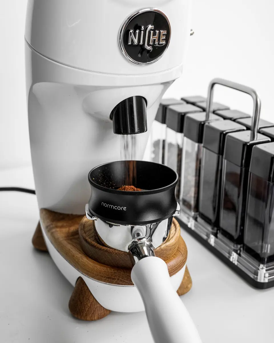 Normcore 58mm Magnetic Dosing Funnel V2 Tall Version | Anodized Aluminum Espresso Coffee Dosing Ring for Breville Portafilter - view 2