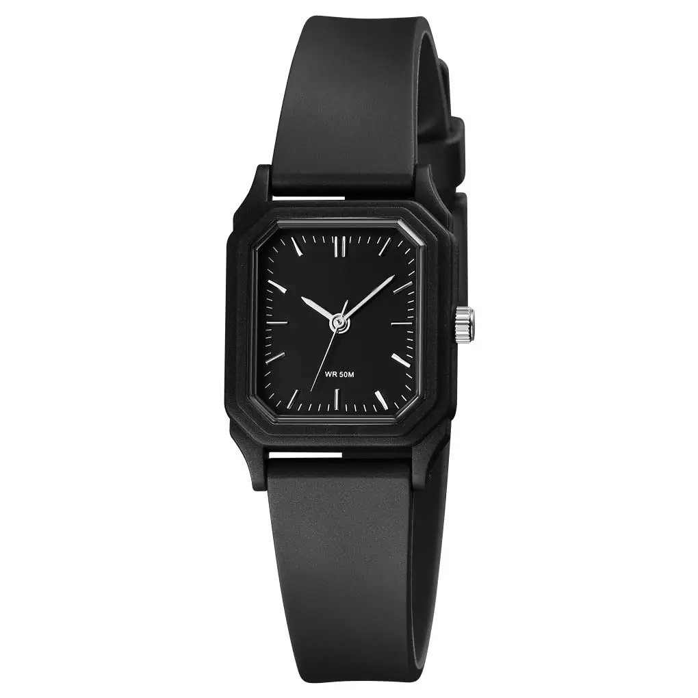 TOOCAT Women Wrist Watch, Ultra-Thin Analog Quartz Waterproof Watch for Women (Black-5) - main product image