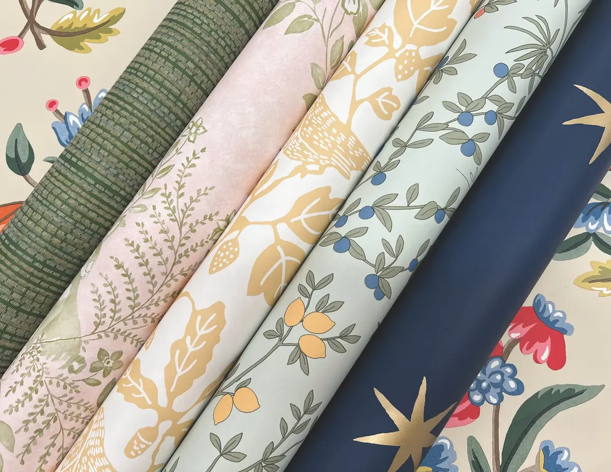 Erin & Ben Co. Vintage Duck Egg Lemon Grove Premium Peel and Stick Wallpaper, 20.5 in x 20 ft | Vintage Botanical Design - view 5
