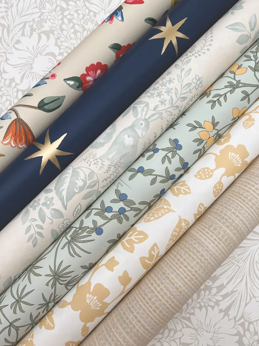 Erin & Ben Co. Vintage Duck Egg Lemon Grove Premium Peel and Stick Wallpaper, 20.5 in x 20 ft | Vintage Botanical Design - view 4
