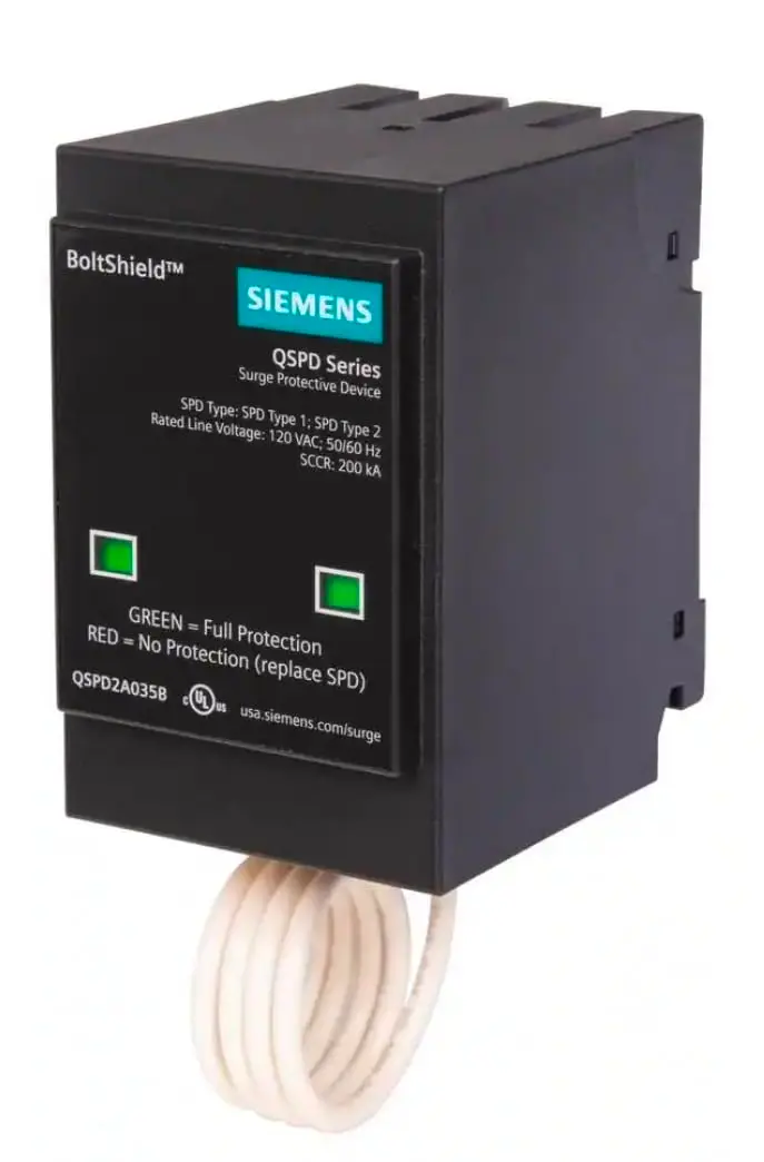 Siemens Circuit Breaker QSPD2A035B 35 KAmp | Indoor Surge Protection Device with Visual Indicators - main product image