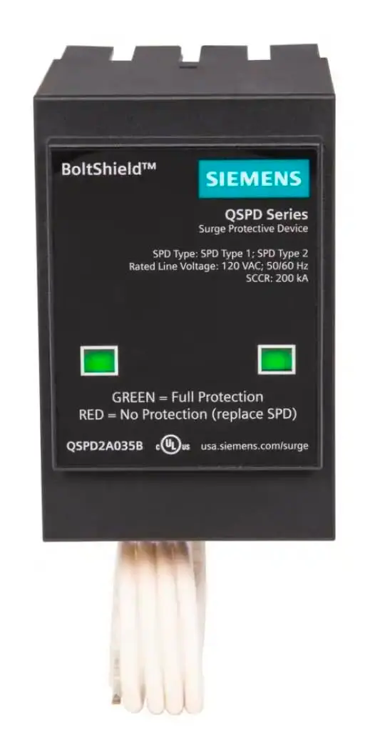 Siemens Circuit Breaker QSPD2A035B 35 KAmp | Indoor Surge Protection Device with Visual Indicators - view 3
