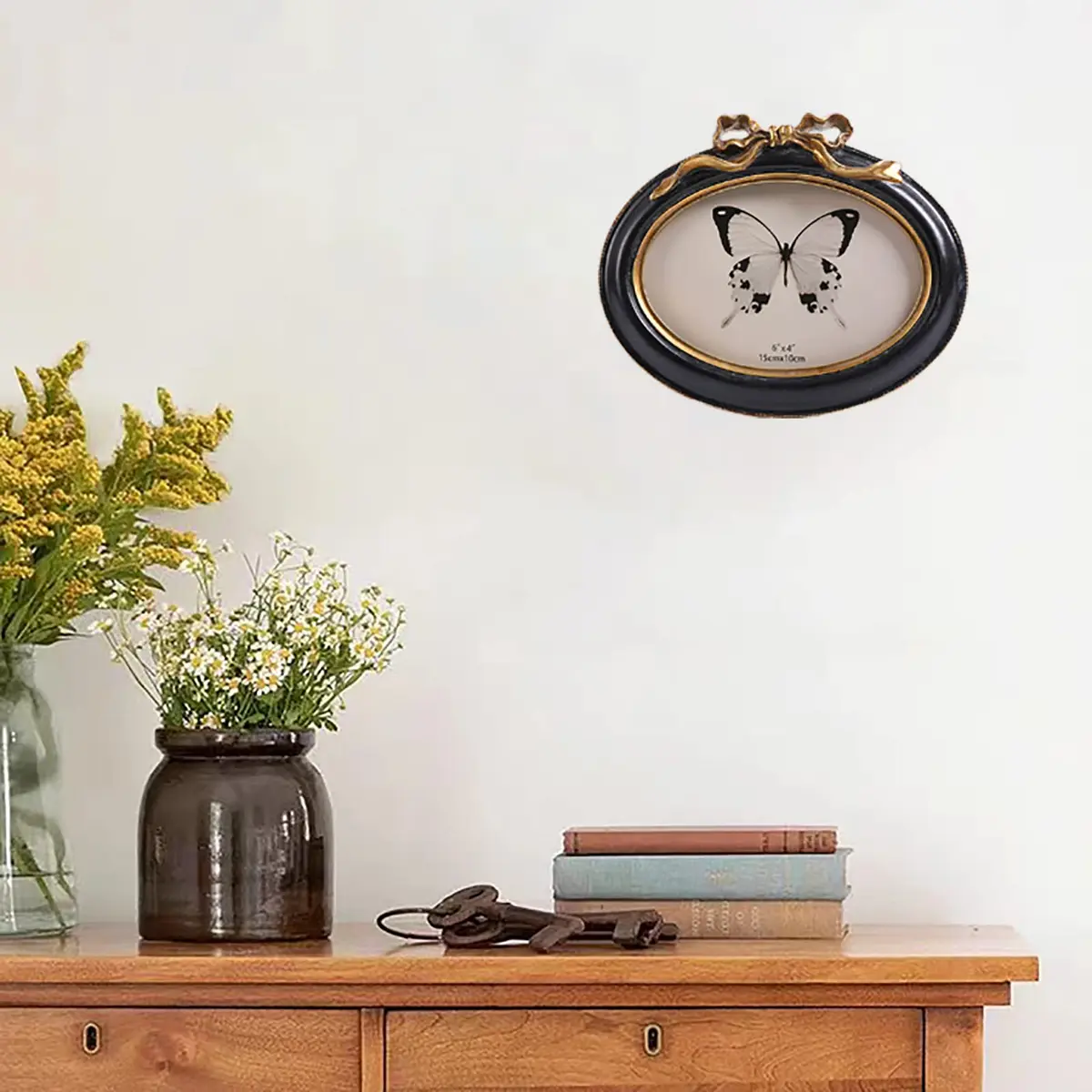 SIKOO Vintage Picture Frame 4x6 Oval | Antique Wall & Tabletop Decor - view 6