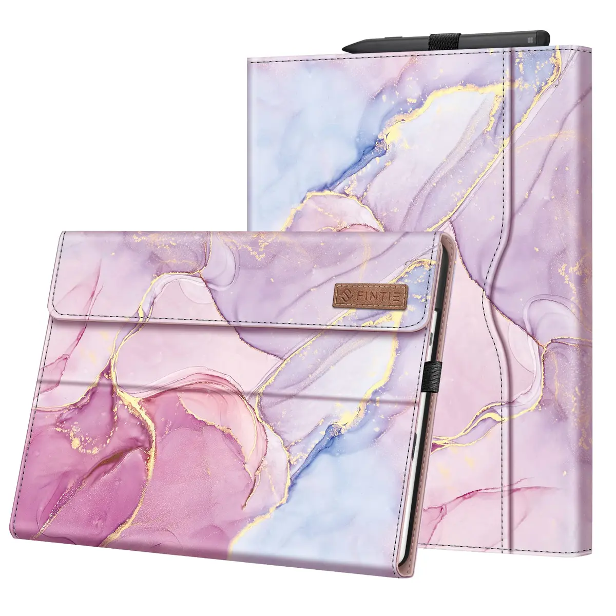 FINTIE Portfolio Case for 13 inch Microsoft Surface Pro 12th (2026)/11/10/9 | Multi-Angle Stand & Premium Faux Leather - main product image