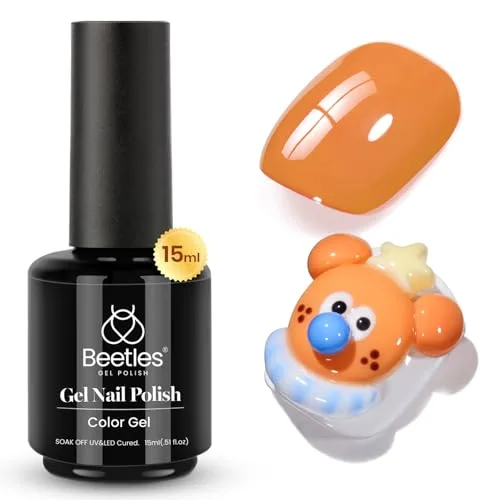 Beetles Gel Nail Polish Burnt Orange Tropical Creme, 15ml (0.5 Fl Oz) | Soak Off UV LED Manicure - main product image