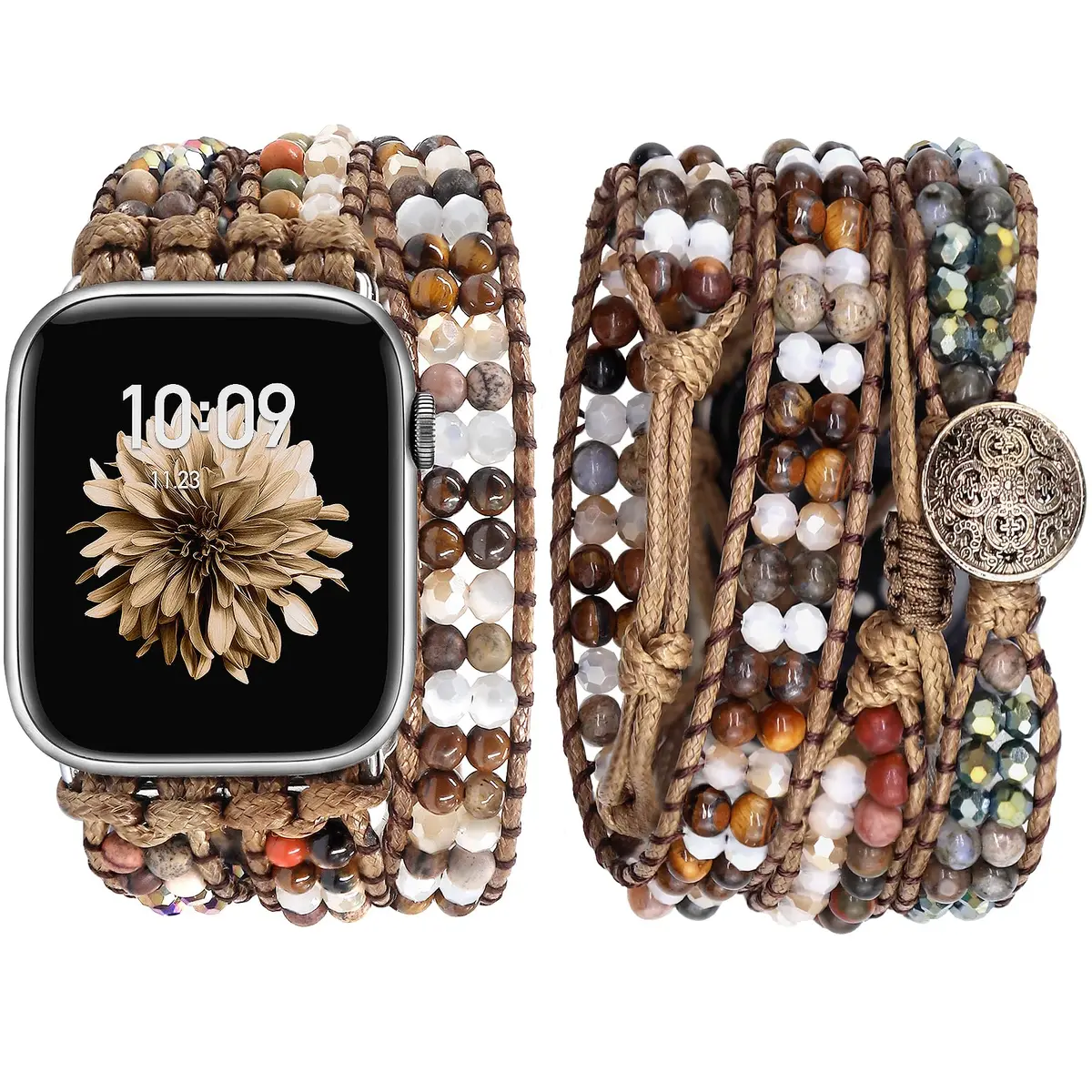 JR.DM Boho Beaded Band for Apple Watch 38mm-42mm | Handmade Braided Rope Strap (en_US) - main product image
