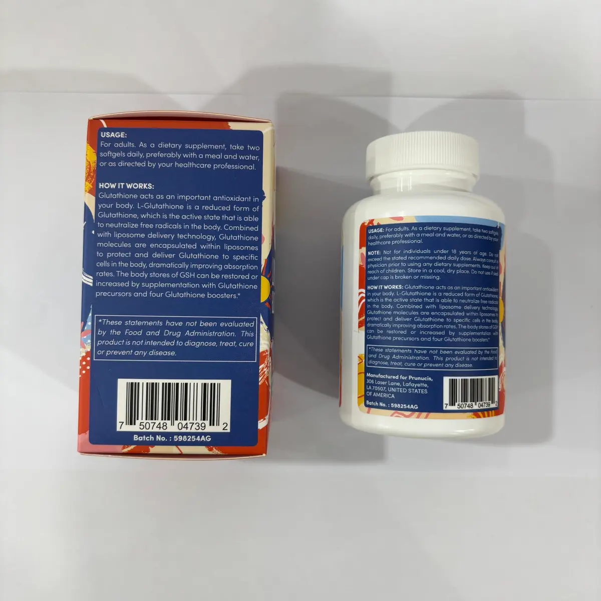 Prunucis Liposomal Glutathione 60 Softgels | Antioxidant Support with Liposomal Technology - view 3