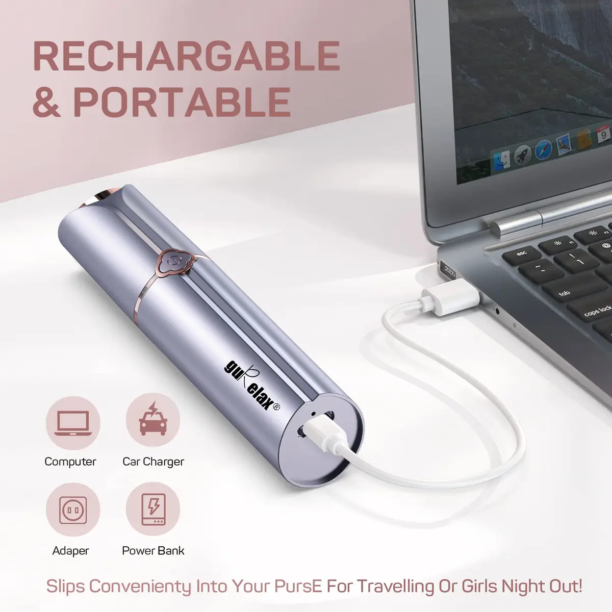 GURELAX Facial Hair Remover for Women, Painless Electric Shaver with 4 Replacement Heads | USB Rechargeable & Hypoallergenic - view 5