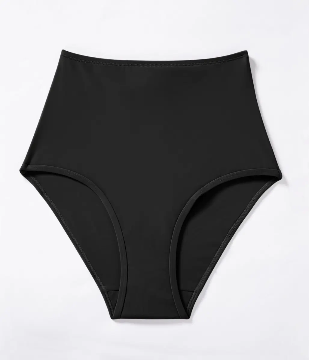 Beautikini Period Swim Bottoms Black XS | High Waisted Full Coverage - view 5