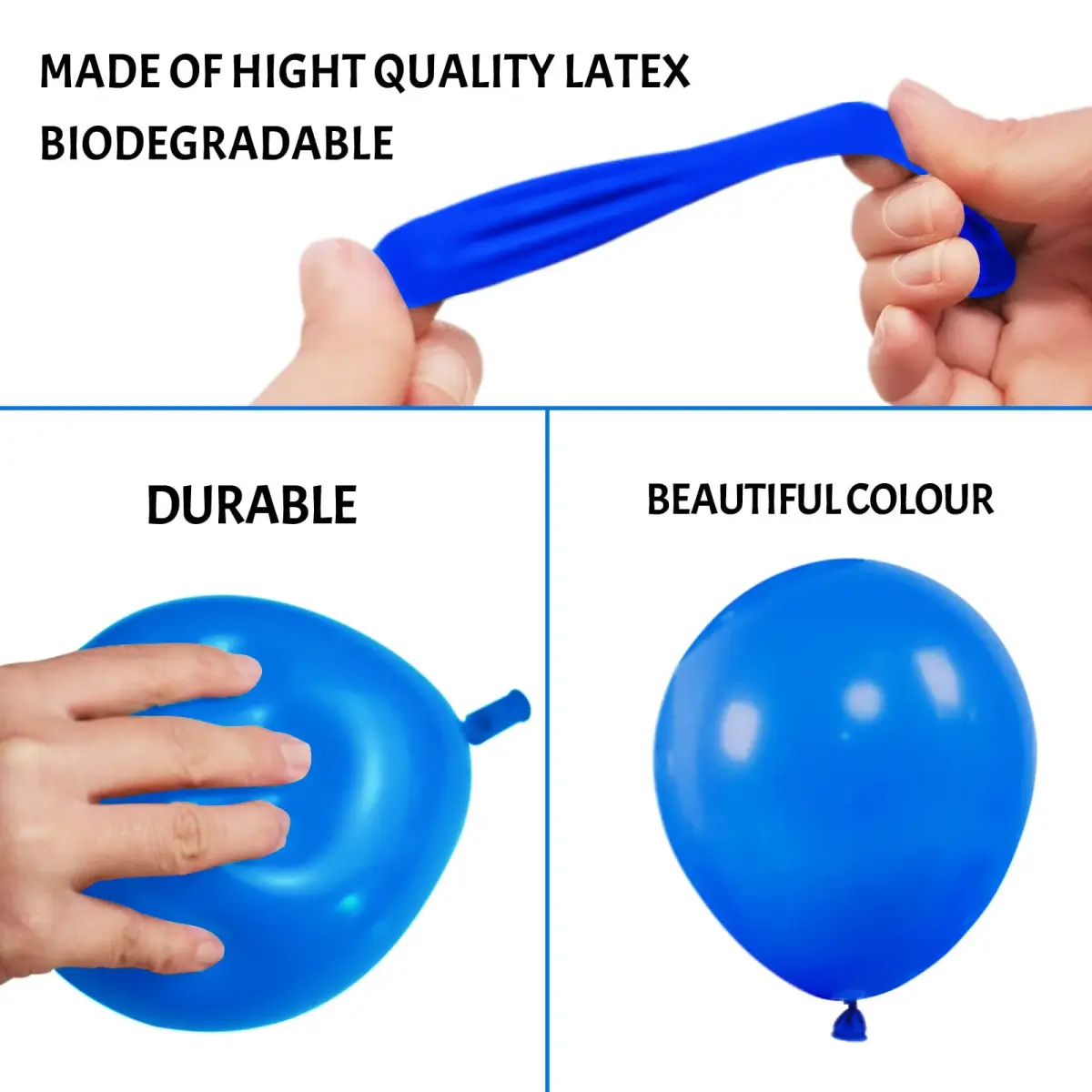 KUULBELA Blue Balloons 110Pcs, 5 Inch Small Latex Party Balloons | Assorted Colors Balloon - view 3
