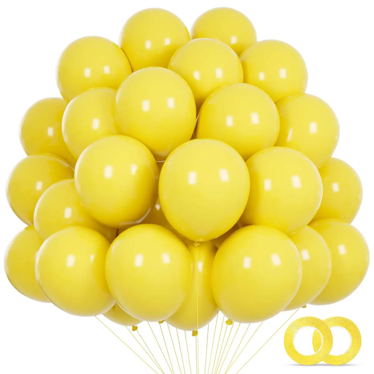 KUULBELA Yellow Balloons 110Pcs, 5 Inch Small Yellow Latex Party Balloons | Birthday Wedding Baby Shower Decorations - main product image