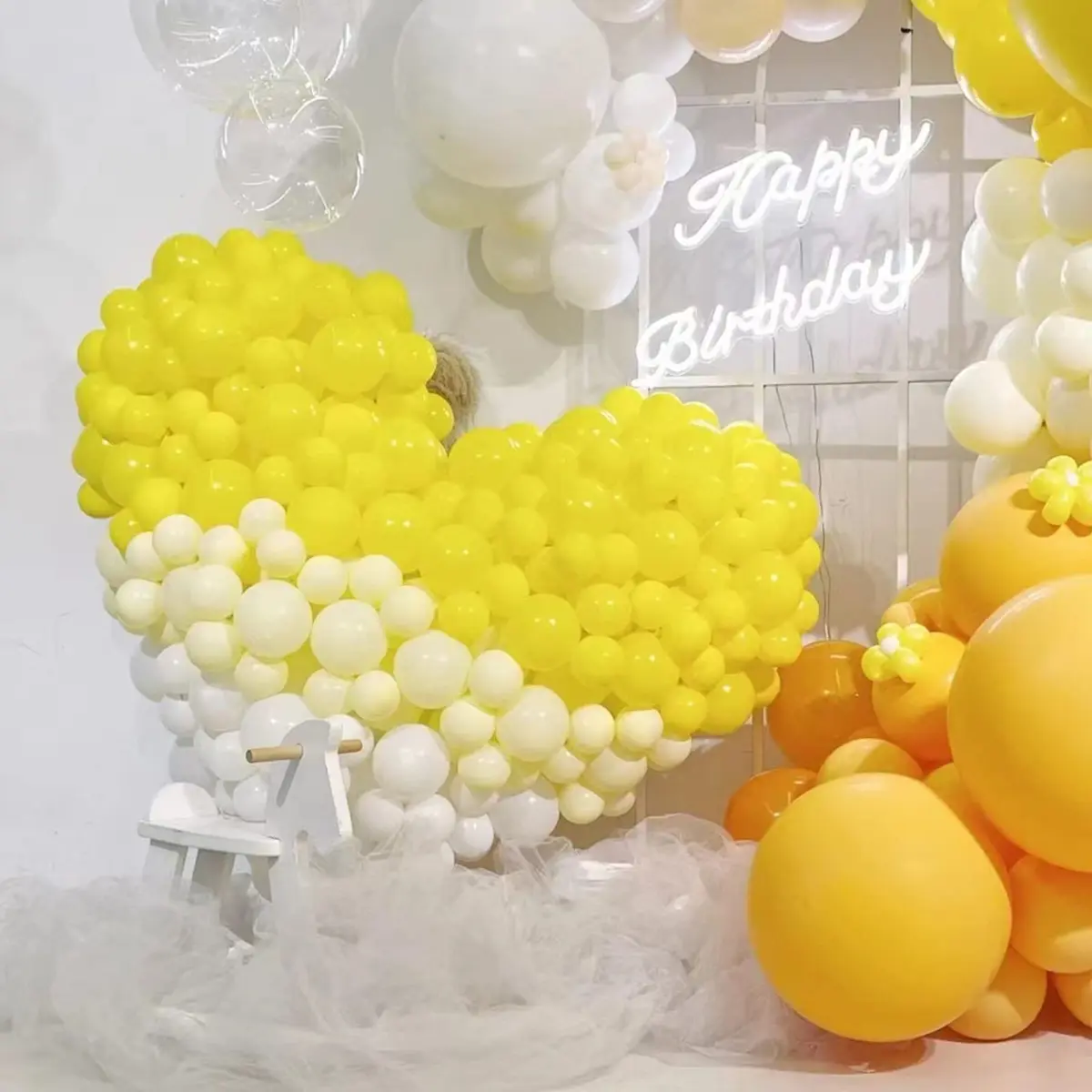 KUULBELA Yellow Balloons 110Pcs, 5 Inch Small Yellow Latex Party Balloons | Birthday Wedding Baby Shower Decorations - view 6