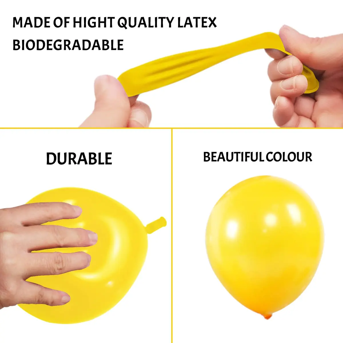 KUULBELA Yellow Balloons 110Pcs, 5 Inch Small Yellow Latex Party Balloons | Birthday Wedding Baby Shower Decorations - view 3