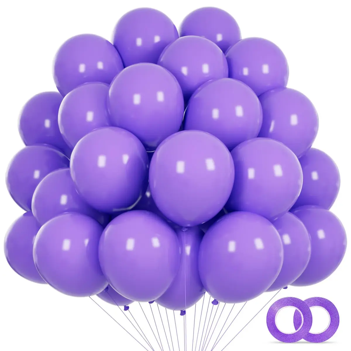 KUULBELA Purple Balloons 110Pcs, 5 Inch Small Latex Party Balloons | Assorted Colors Balloon - main product image