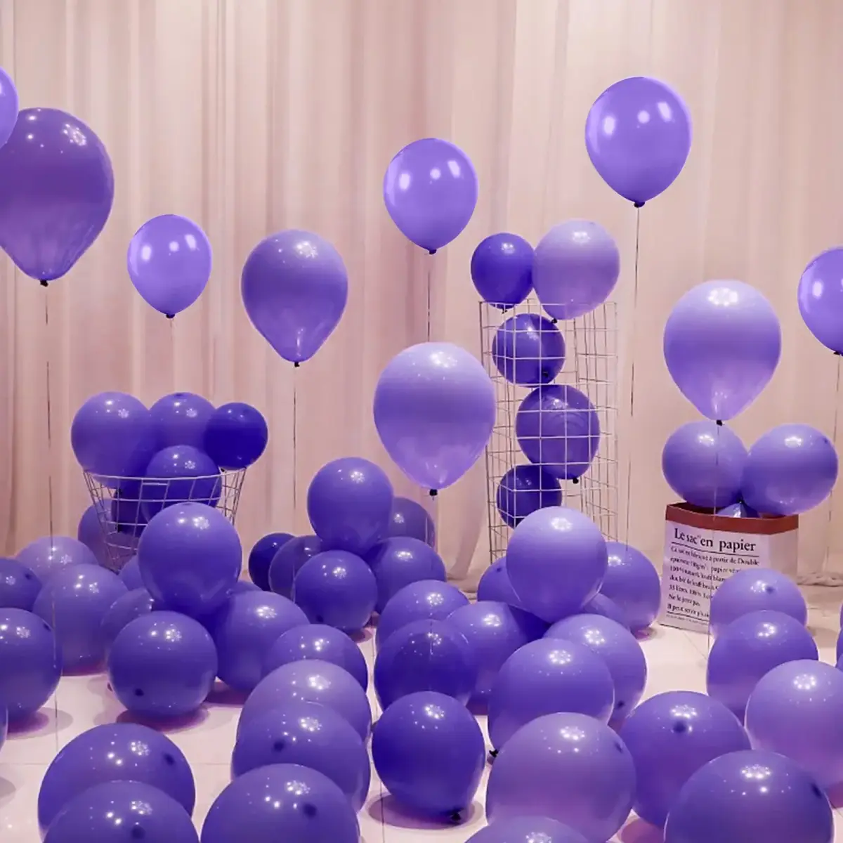KUULBELA Purple Balloons 110Pcs, 5 Inch Small Latex Party Balloons | Assorted Colors Balloon - view 5
