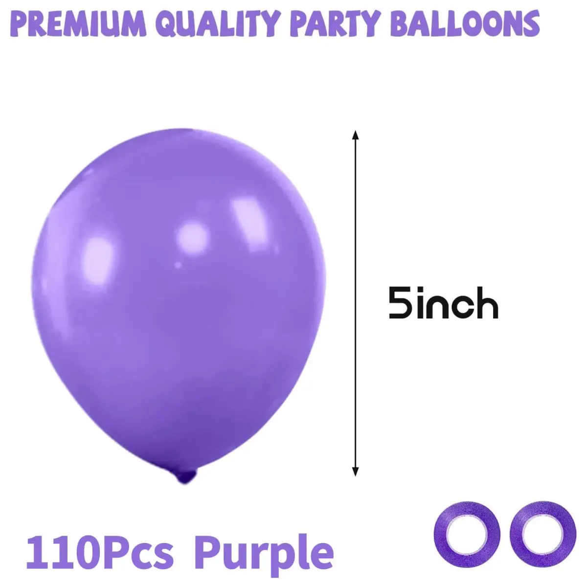 KUULBELA Purple Balloons 110Pcs, 5 Inch Small Latex Party Balloons | Assorted Colors Balloon - view 2