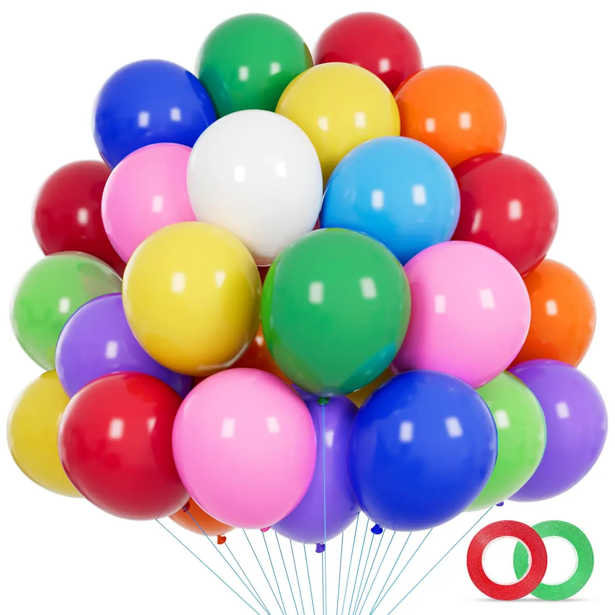 KUULBELA 5 Inch Latex Balloons Assorted Colors, 110 Pcs | 12.7 cm (5 Inch) Balloons for Parties - main product image