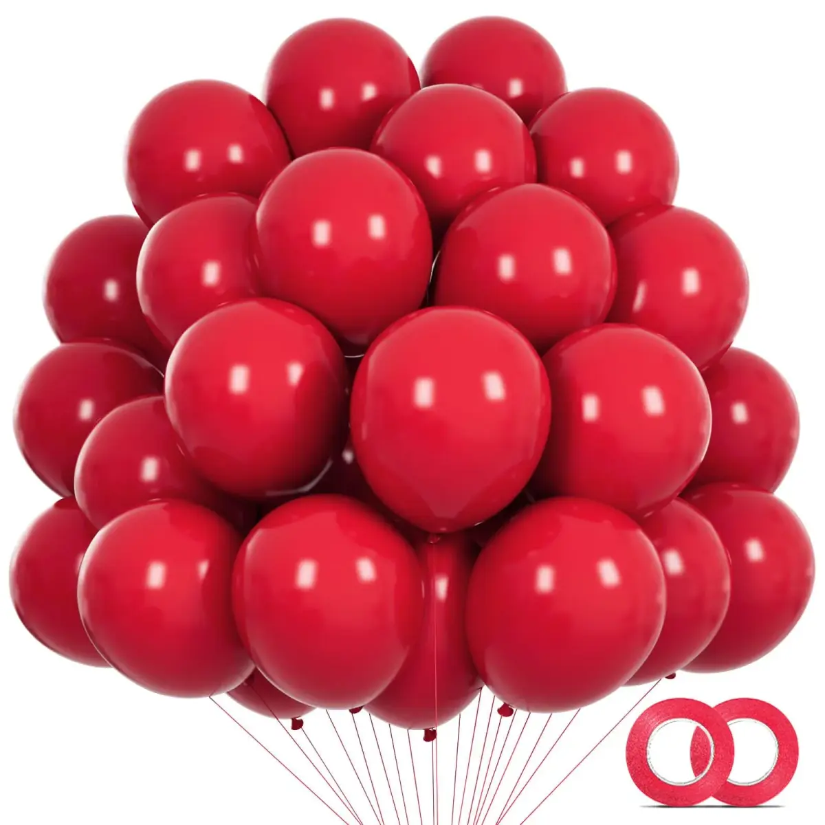 KUULBELA Red Balloons 110Pcs 5 Inch Small Latex Party Balloons | Birthday, Baby Shower, Wedding Decorations - main product image