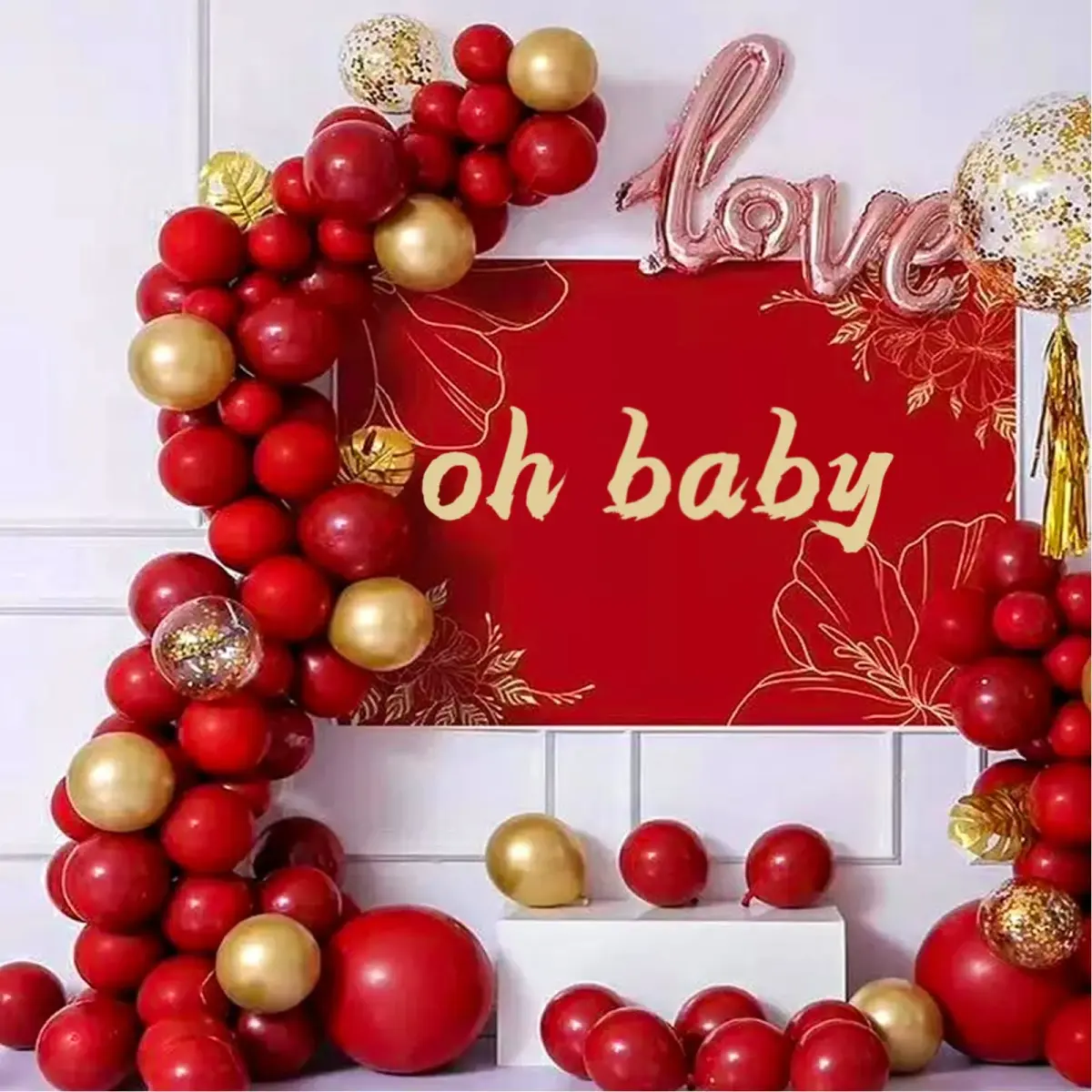 KUULBELA Red Balloons 110Pcs 5 Inch Small Latex Party Balloons | Birthday, Baby Shower, Wedding Decorations - view 5
