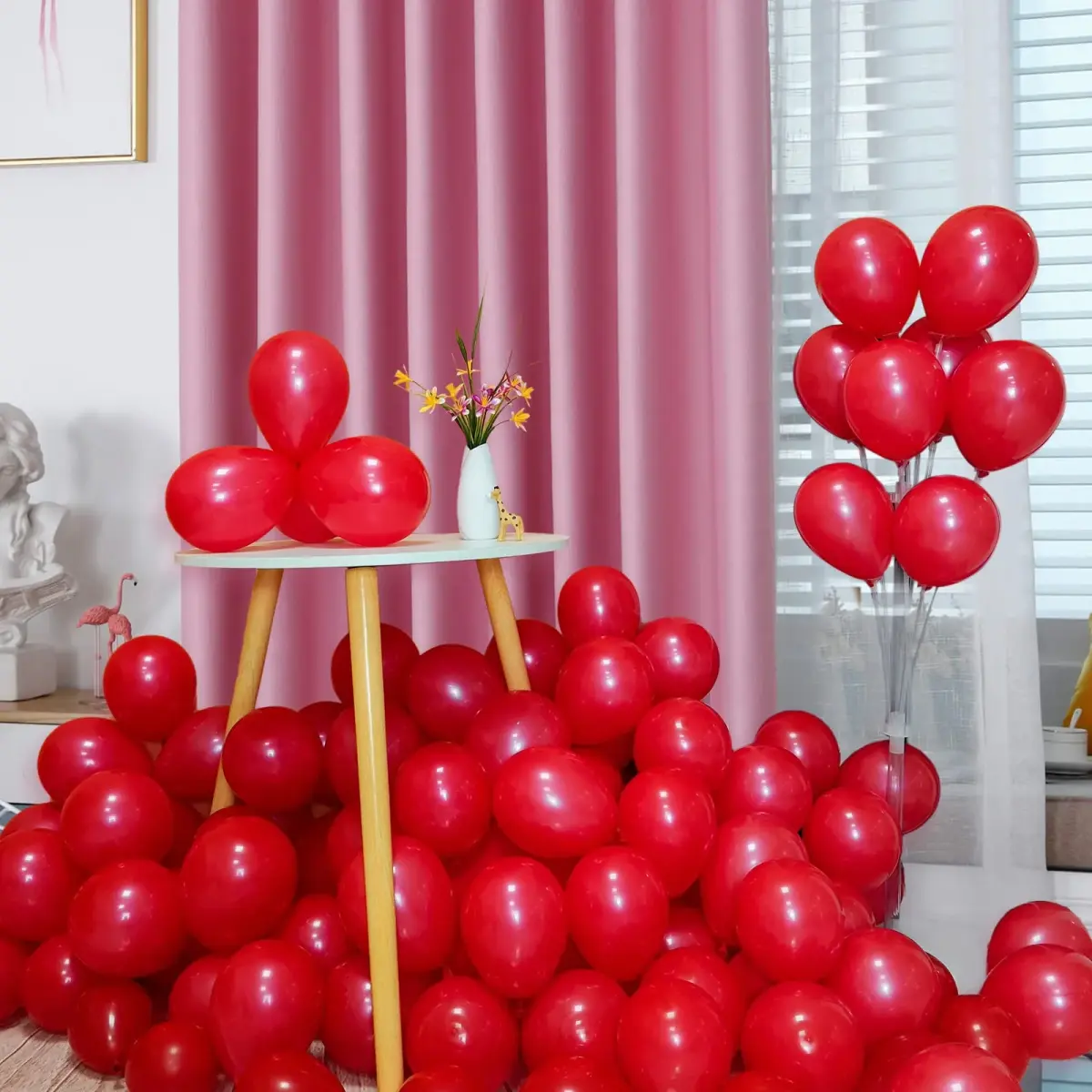 KUULBELA Red Balloons 110Pcs 5 Inch Small Latex Party Balloons | Birthday, Baby Shower, Wedding Decorations - view 4