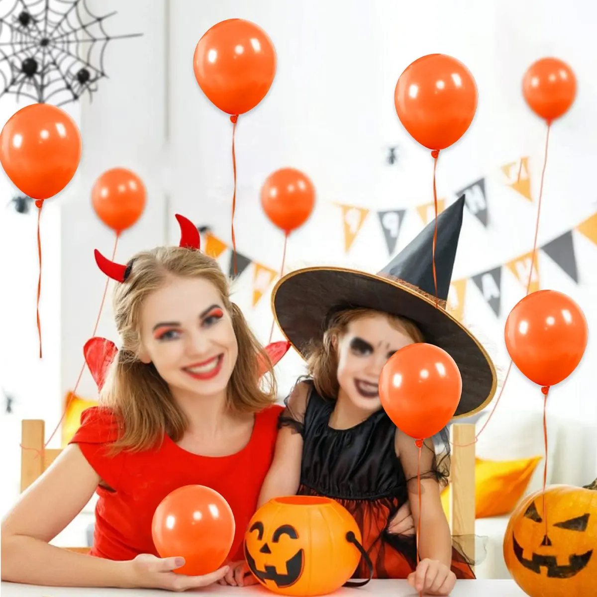 KUULBELA Orange Balloons 110Pcs 5 Inch | Birthday Party Decorations - view 5