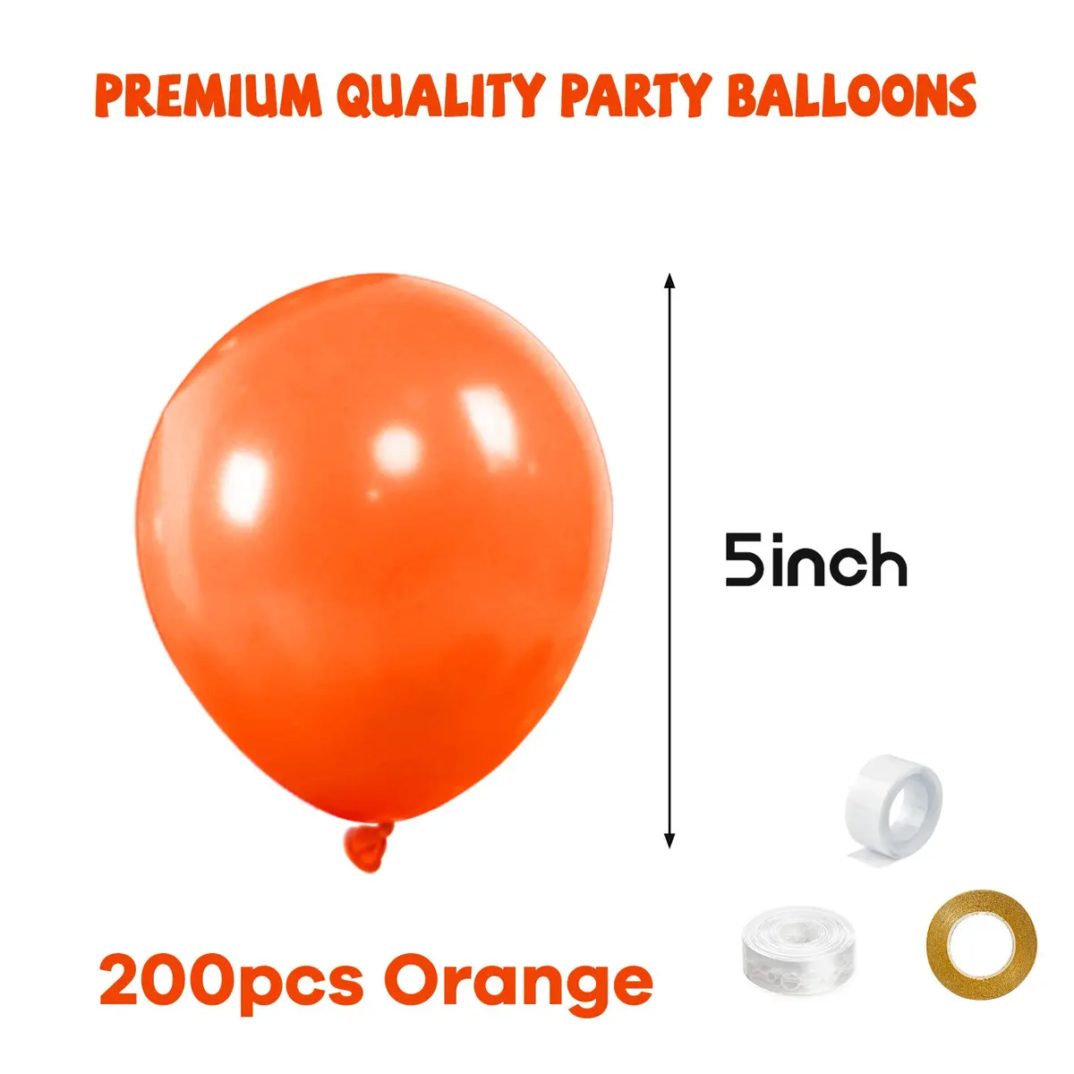 KUULBELA Orange Balloons 110Pcs 5 Inch | Birthday Party Decorations - view 2