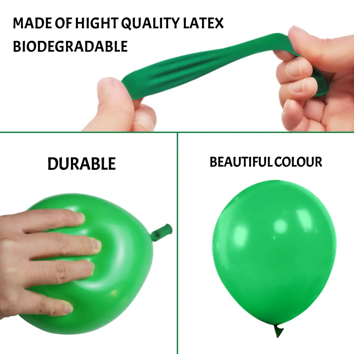 KUULBELA Green Balloons 110Pcs, 5 Inch Small Latex Party Balloons | Birthday Wedding Baby Shower Decorations - view 3