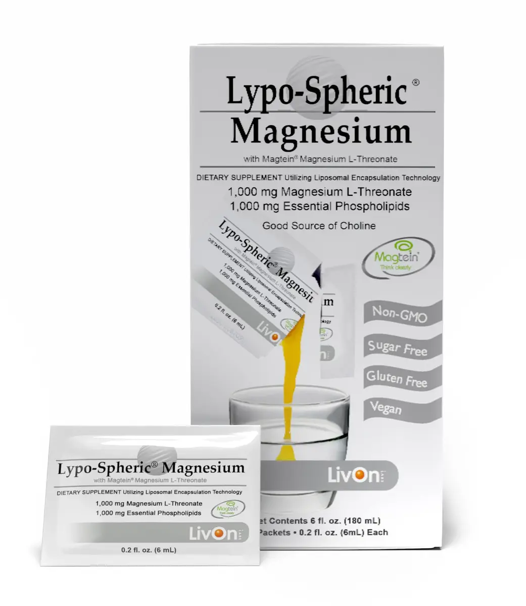 LivOn Labs Liposomal Magnesium L-Theronate 60 Count (2 Pack) | Brain & Neuro Support - main product image
