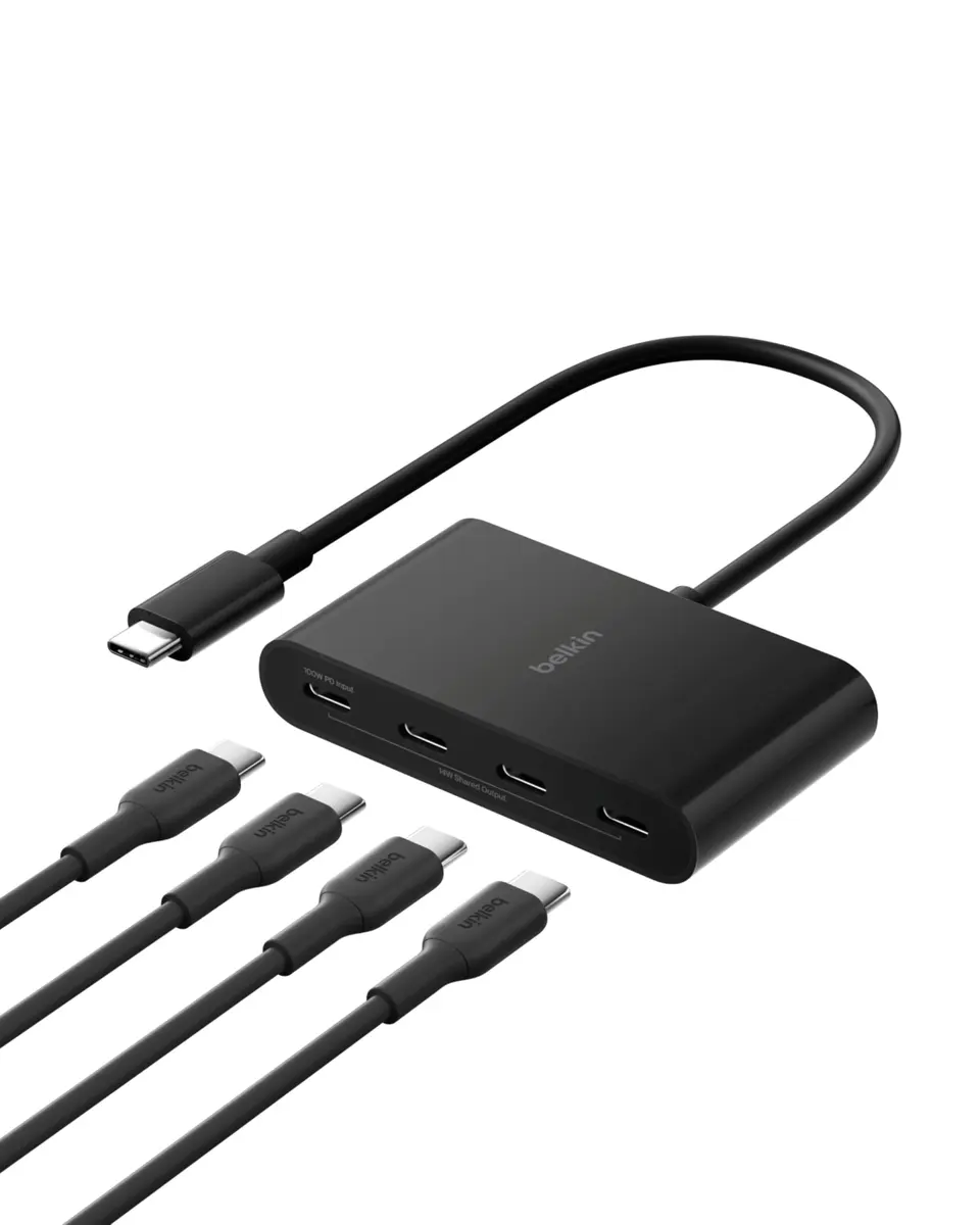 Belkin 4-Port USB-C Hub 10Gbps 100W PD | MacBook, iPad, PC Compatible - main product image