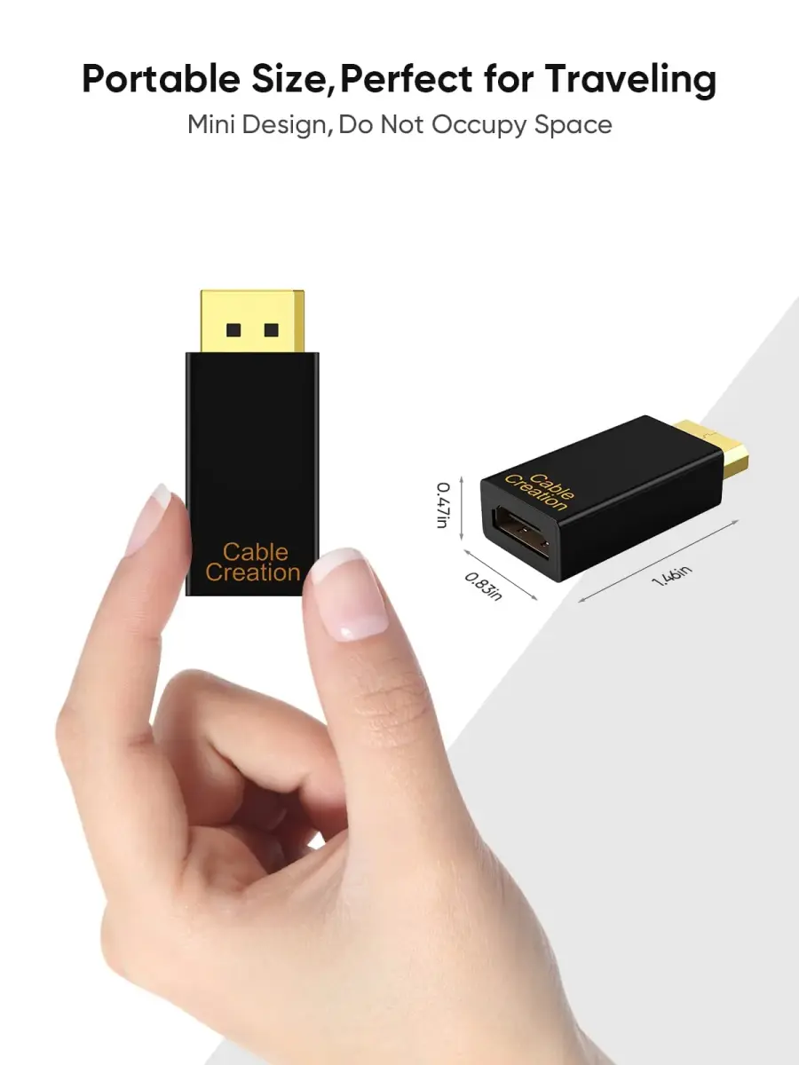 CableCreation Active DisplayPort to HDMI Adapter 5 Pack, 1080P DP to HDMI | Unidirectional Gold-Plated Connector - view 7