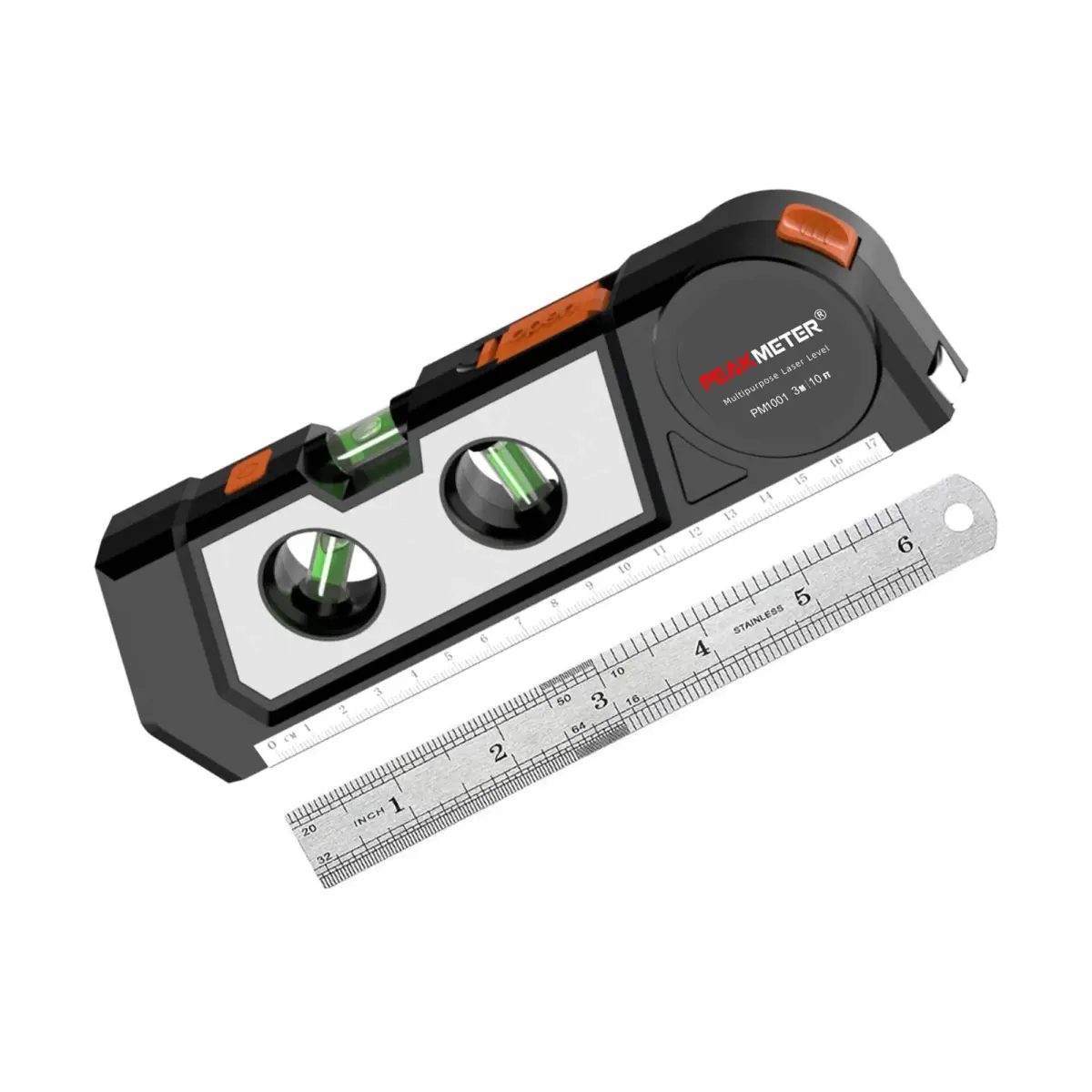 Ayitam 4-in-1 Laser Level Line Tool with Tape Ruler & Ruler Base, 21.6cm (8.5in) | Measures in Imperial & Metric - view 3