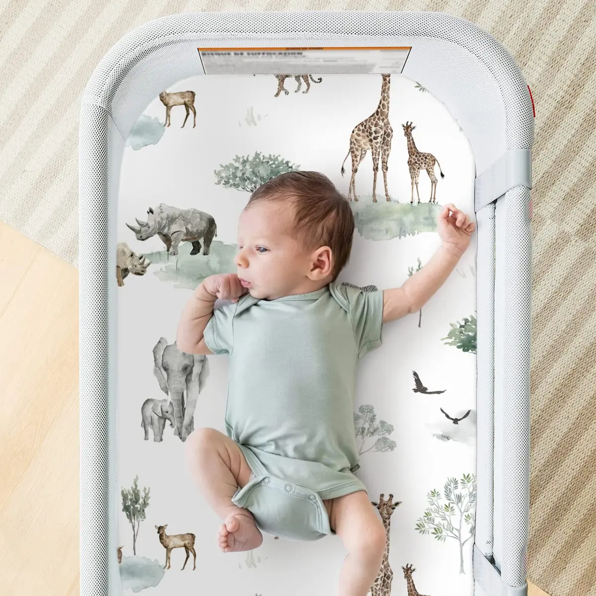GRSSDER Ultra Soft Fitted Bassinet Sheets 3 Pack | Universal Fit for Baby Cradle & Moses Basket - view 3