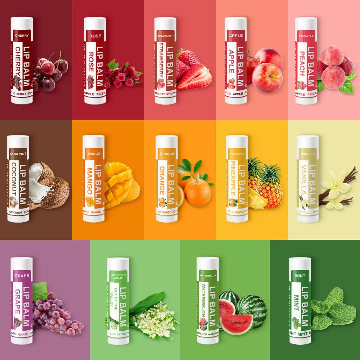 Yopela 28 Pack Natural Lip Balm with Vitamin E & Coconut Oil | Moisturizing & Soothing - view 2